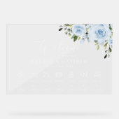 Fleurs bleues, Boho, Mariage Bienvenue (Recto)