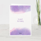 Fleurs bleues Bonne carte d'anniversaire (Dos)