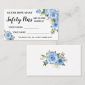 Fleurs Bleues Combien De Pins De Sécurité Carte De (Devant / Derrière)