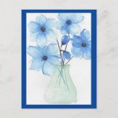 Fleurs bleues dans un vase Cartes de notes (Devant)