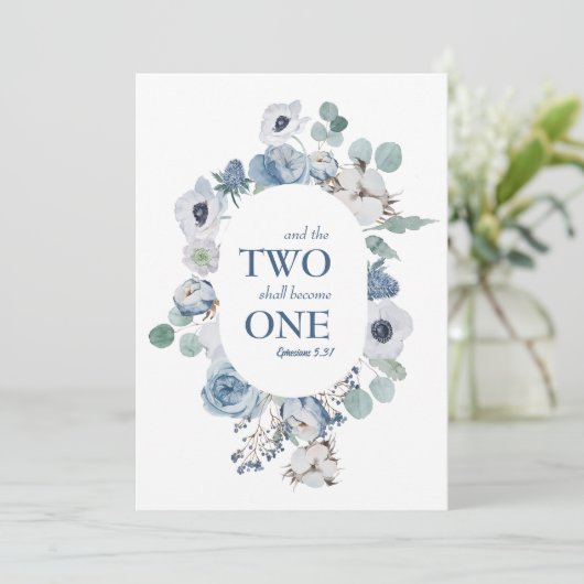 Fleurs Bleues Deux deviennent un Faire-part de mar (Debout devant)