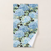 Fleurs bleues d'hortensia (Serviette à main)
