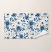 Fleurs bleues et beiges (Serviette à main)