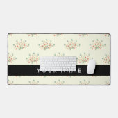 Fleurs bleues et rouges, noires, votre nom (Clavier et souris)