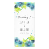 Fleurs bleues éthérées, programme de mariage de ca (Devant)