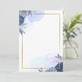 Fleurs bleues faire-part de mariage (Debout devant)