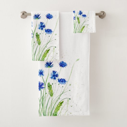 Fleurs bleues Fleur sauvage Aquarelle (En situation)