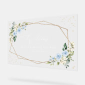Fleurs bleues, Fleurs blanches, Boho, Accueil nupt (Angle)