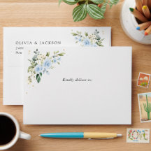 Fleurs bleues, Fleurs blanches, Verdure, Mariage