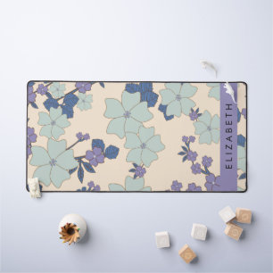 Fleurs Bleues, Fleurs Violettes, Floral, Votre Nom