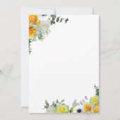 Fleurs bleues Hummingbird Funeral Invitation (Dos)