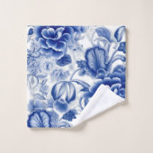 Fleurs bleues Indigo (Gant de toilette)