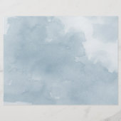 Fleurs bleues Indigo programme de mariage Tri-Fold (Dos)