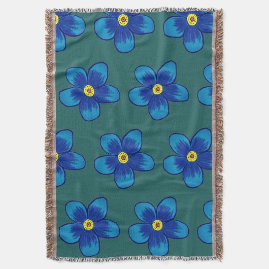 Fleurs bleues Lancer la couverture (devant Vertical)