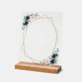 Fleurs Bleues Marine, Fleurs Roses, Numéros De Tab (Angle)