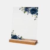 Fleurs Bleues Marine, Verdure, Boho, Bar Mimosa (Angle)