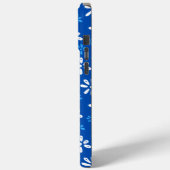 Fleurs bleues Motif iPhone 15 Pro Max Coque (Verso / Gauche)