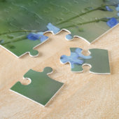 Fleurs Bleues Nature Florale Art Puzzle (Côté)