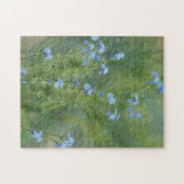 Fleurs Bleues Nature Florale Art Puzzle (Horizontal)
