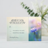 fleurs bleues romantique mariage rustique RSVP (Debout devant)