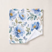 Fleurs Bleues Romantiques (Gant de toilette)