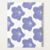Fleurs bleues sur blanc_ motif floral Script (Dos)