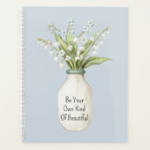 Fleurs Bleues Vase Blanc (Devant)