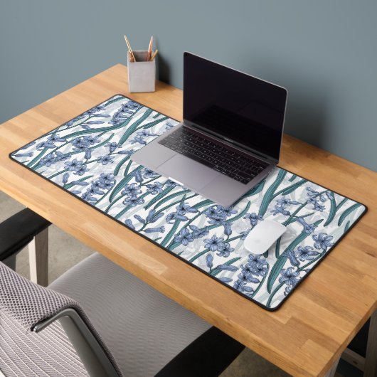 Fleurs Blue Hyacinth sur blanc (Bureau 2)