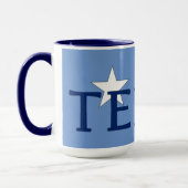Fleurs Bluebonnet du Texas sur Tasse Bleue (Gauche)
