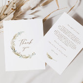 Fleurs bohèmes et Carte de remerciements en laiton