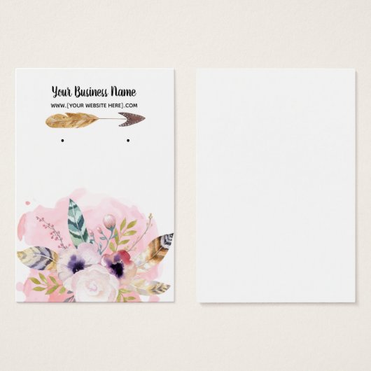 Fleurs Boho Arrow Écouter des cartes d'affichage (Devant & derrière)