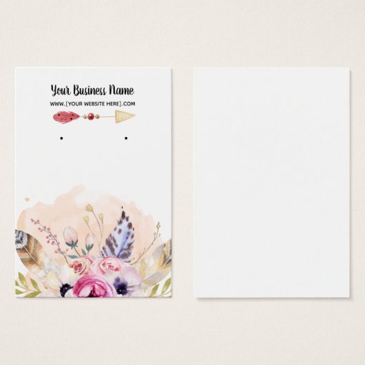Fleurs Boho Arrow Écouter des cartes d'affichage (Devant & derrière)