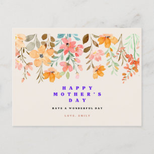 Fleurs Bonne carte de voeux de Fête des mères