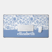 Fleurs botaniques bleues et blanches avec nom pers (Clavier et souris)