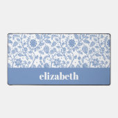 Fleurs botaniques bleues et blanches avec nom pers (Recto)
