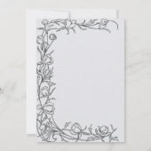 Fleurs botaniques dessinées à la main pour carte d (Dos)