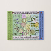 Fleurs botaniques et bogues ABC Alphabet Puzzle (Horizontal)