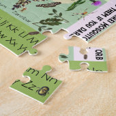 Fleurs botaniques et bogues ABC Alphabet Puzzle (Côté)
