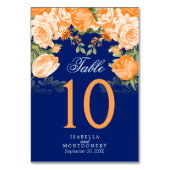 Fleurs Botaniques Oranges | Cartes de table (Par défaut)