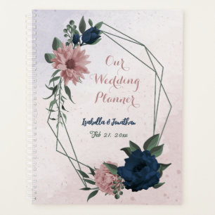 fleurs botaniques rose et marine mariage