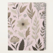 Fleurs Botaniques Rose Pâle et Taupe (Dos)