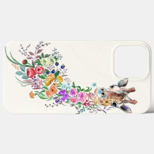 Fleurs Bouquet Giraffe coque iphone (Verso (horizontal))