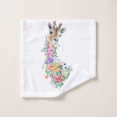 Fleurs Bouquet Giraffe Serviettes de bain (Gant de toilette)