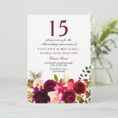 Fleurs Bourgogne Invitation 15e Anniversaire de Ma (Debout devant)