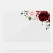 Fleurs Bourgognes, Fleurs Roses, Accueil Mariage (Recto)