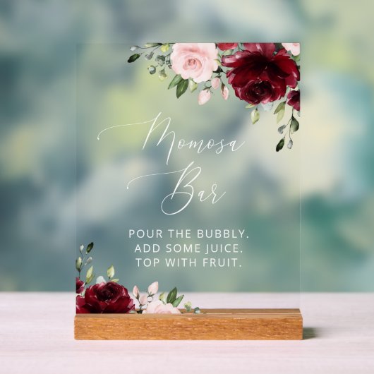Fleurs Bourgognes, Fleurs Roses, Boho, Momosa Bar (Neutre)