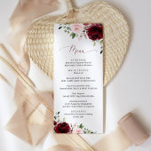 Fleurs Bourgognes, Fleurs Roses, Menu Fête des mar