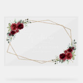 Fleurs Bourgognes, Fleurs rouges, Accueil Mariage (Recto)