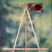 Fleurs Bourgognes, Fleurs Rouges, Boho, Carte de s (Neutre)