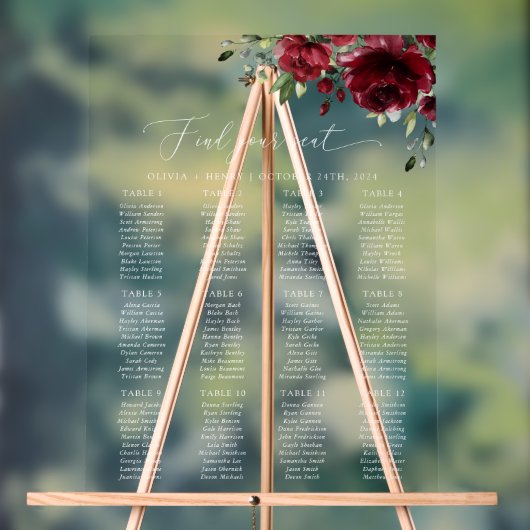 Fleurs Bourgognes, Fleurs Rouges, Boho, Carte de s (Neutre)